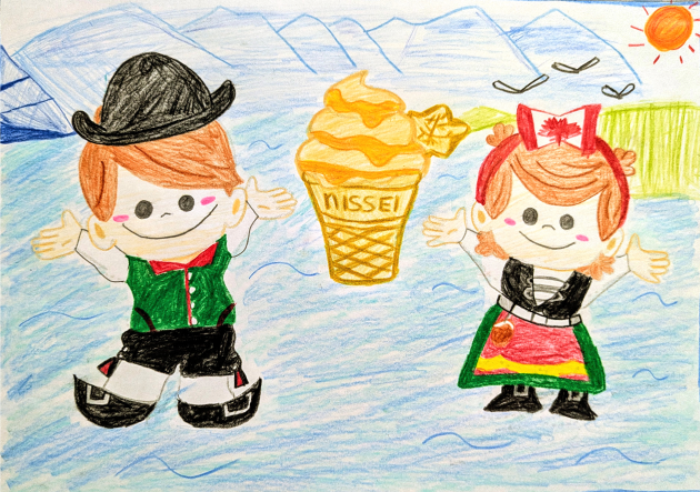 とろけるメープルソフトクリーム＆リーフクッキー添え