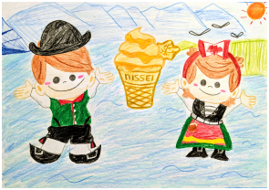 とろけるメープルソフトクリーム＆リーフクッキー添え