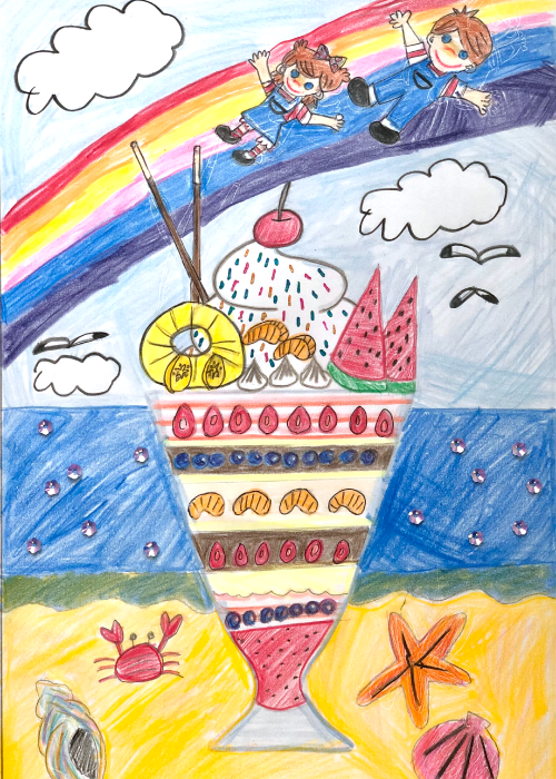 夏のもりもりフルーツパフェ