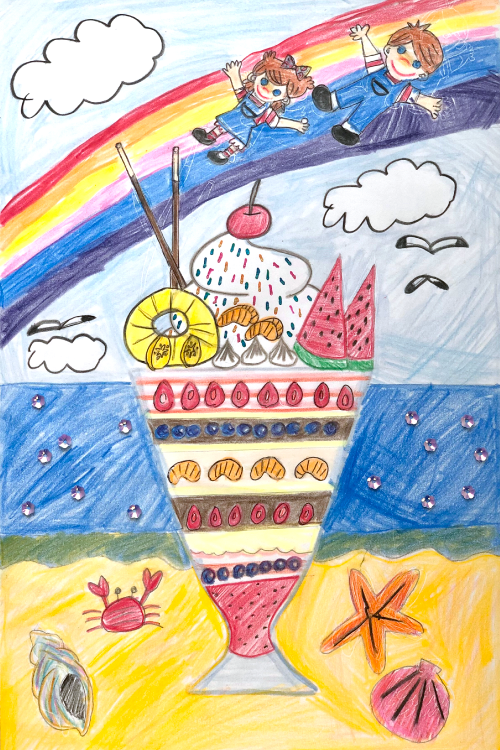 夏のもりもりフルーツパフェ